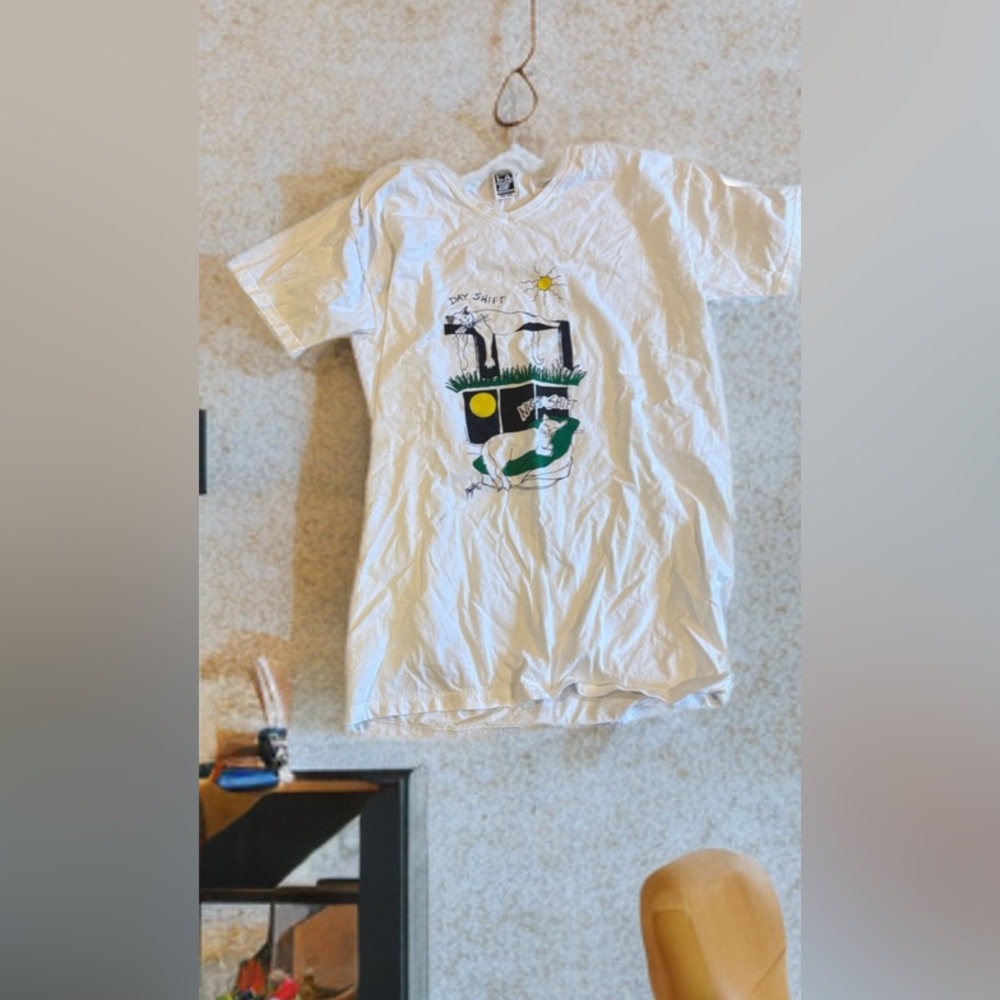 Kids White Day and Night Graphic Tee